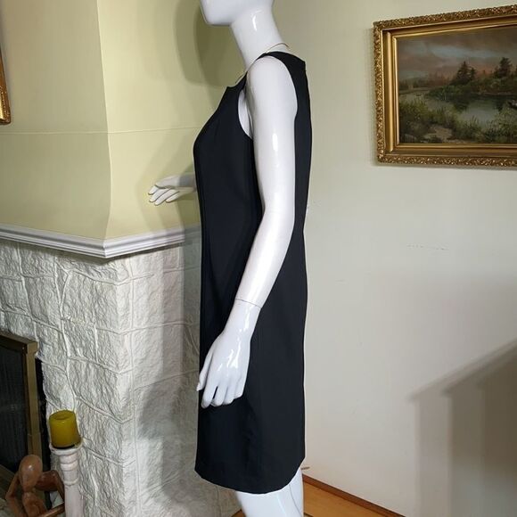 Gap Factory LBD Sleeveless Classic Black Sheath Wool Blend Dress - Picture 3 of 7